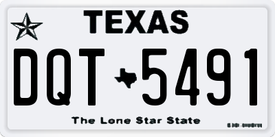 TX license plate DQT5491