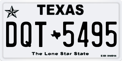 TX license plate DQT5495