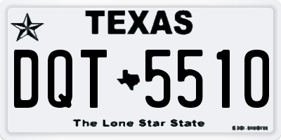 TX license plate DQT5510