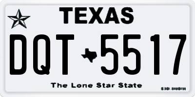 TX license plate DQT5517