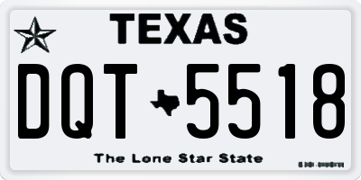 TX license plate DQT5518