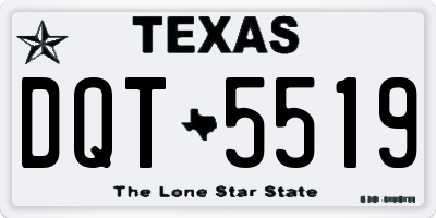 TX license plate DQT5519