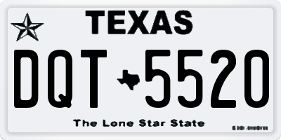 TX license plate DQT5520