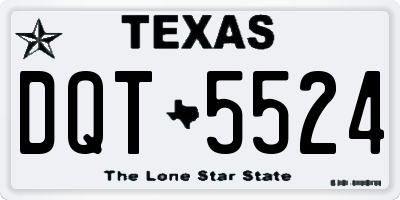 TX license plate DQT5524