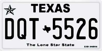 TX license plate DQT5526