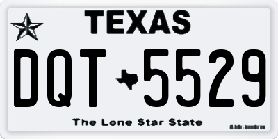 TX license plate DQT5529