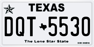 TX license plate DQT5530