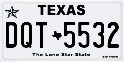 TX license plate DQT5532