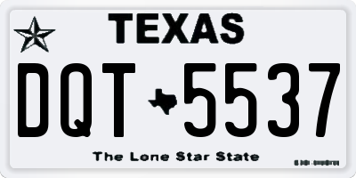 TX license plate DQT5537