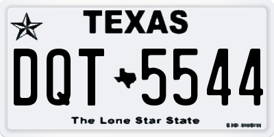 TX license plate DQT5544
