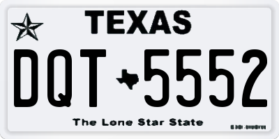 TX license plate DQT5552