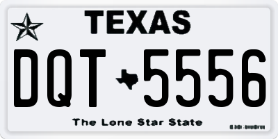 TX license plate DQT5556