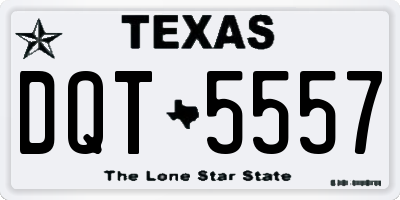 TX license plate DQT5557