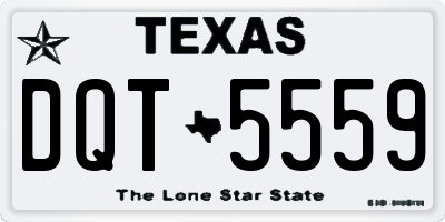 TX license plate DQT5559