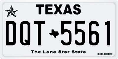 TX license plate DQT5561