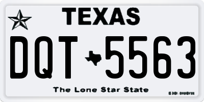 TX license plate DQT5563