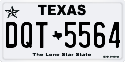 TX license plate DQT5564