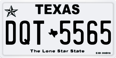 TX license plate DQT5565