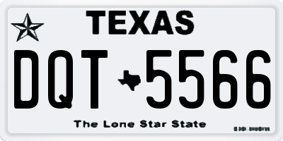 TX license plate DQT5566