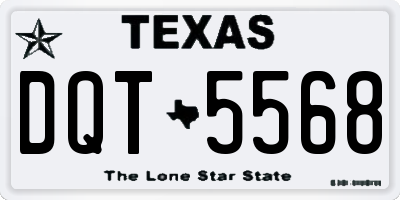 TX license plate DQT5568