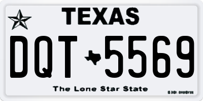 TX license plate DQT5569