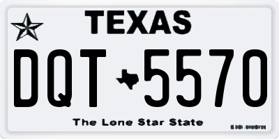 TX license plate DQT5570