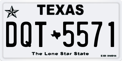 TX license plate DQT5571