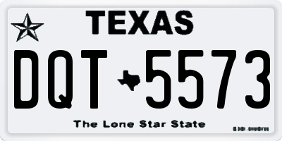 TX license plate DQT5573