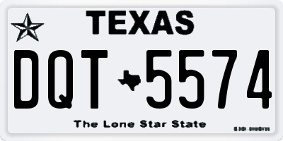 TX license plate DQT5574