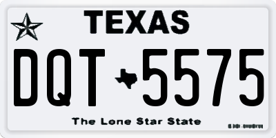 TX license plate DQT5575
