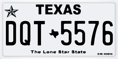 TX license plate DQT5576