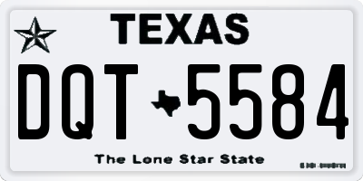 TX license plate DQT5584
