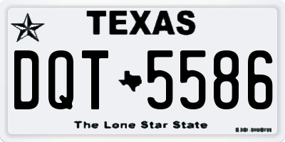TX license plate DQT5586