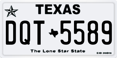 TX license plate DQT5589