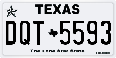 TX license plate DQT5593