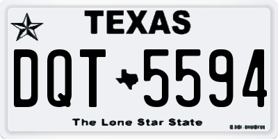 TX license plate DQT5594