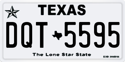 TX license plate DQT5595