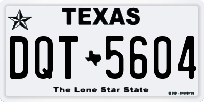 TX license plate DQT5604