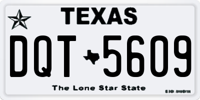 TX license plate DQT5609