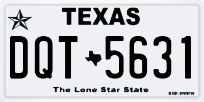 TX license plate DQT5631