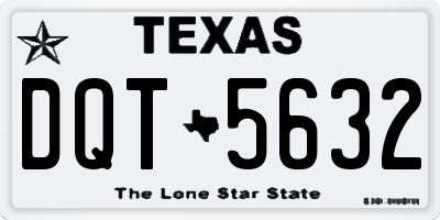 TX license plate DQT5632