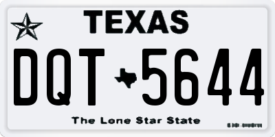 TX license plate DQT5644