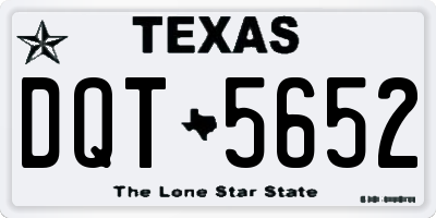 TX license plate DQT5652
