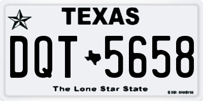 TX license plate DQT5658