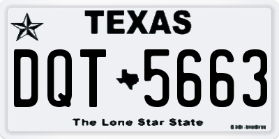 TX license plate DQT5663