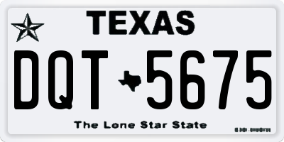 TX license plate DQT5675