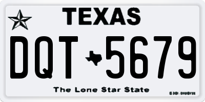 TX license plate DQT5679