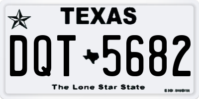 TX license plate DQT5682