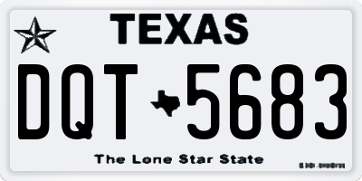 TX license plate DQT5683