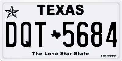 TX license plate DQT5684